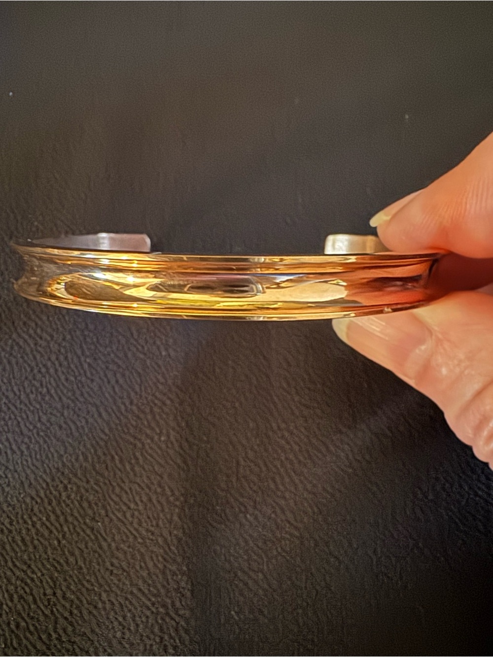 Polished Minimalist Copper Cuff Bracelet